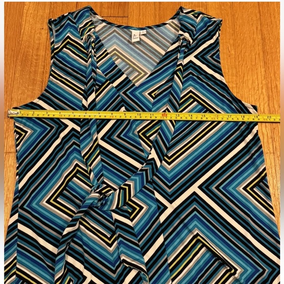 Jules & Leopold Women Blue Sleeveless Blouse Large - Picture 4 of 7